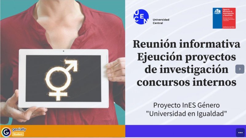 “Universidad en igualdad” se reúne con responsables de investigaciones que financia el proyecto InES Género de la U. Central